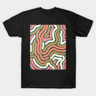 Line art, Abstract pattern, Retro abstract art T-Shirt